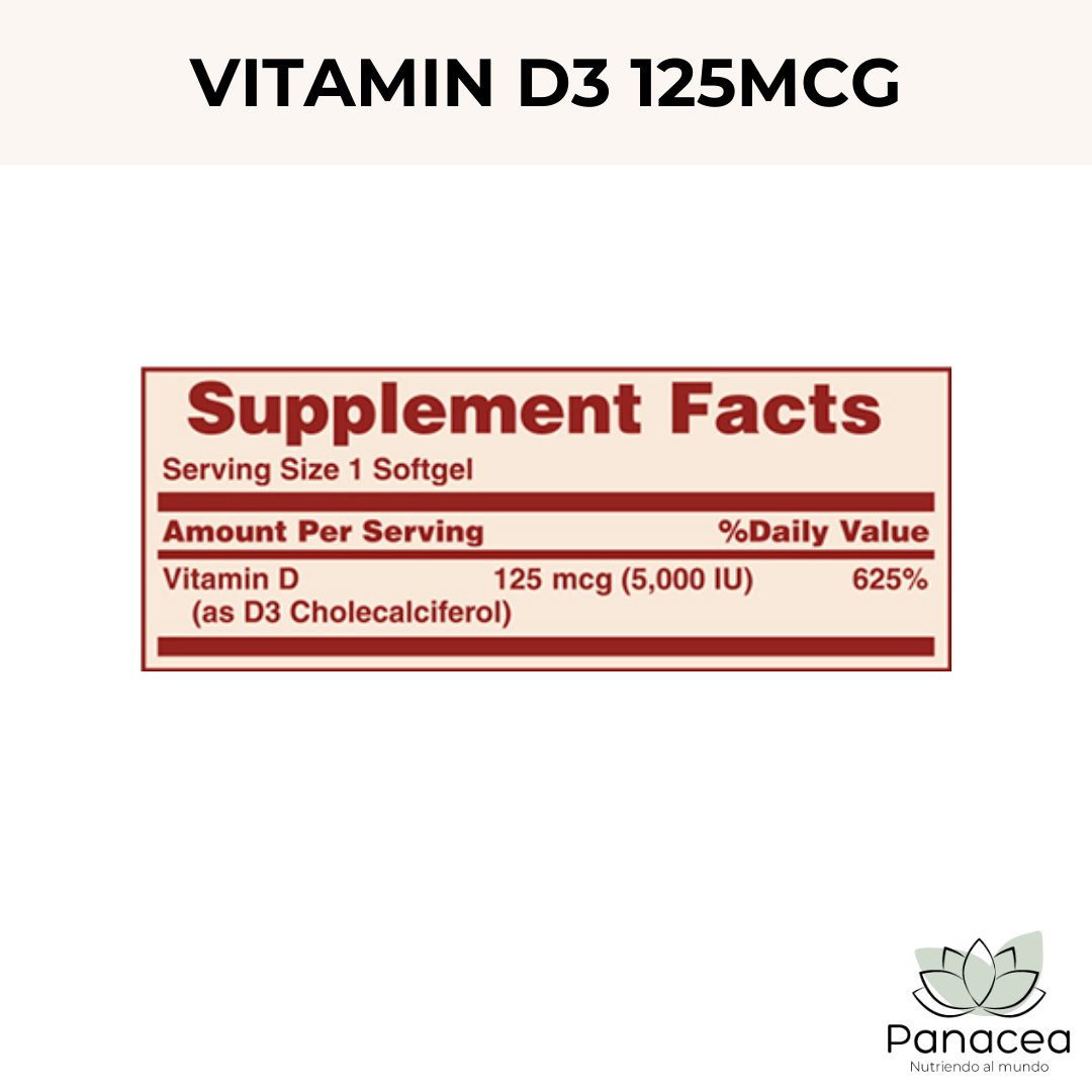 Info Nut Vitamin D3 125mcg